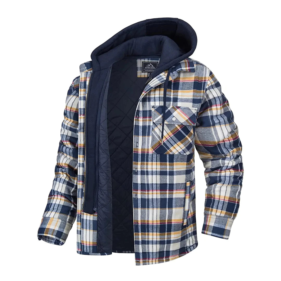 Florian - Veste à carreaux à capuche pour hommes