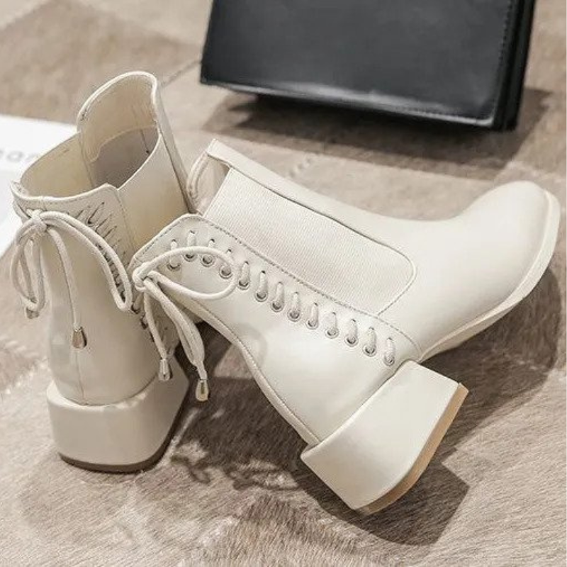 Lea - Bottes à talon bas pour femmes