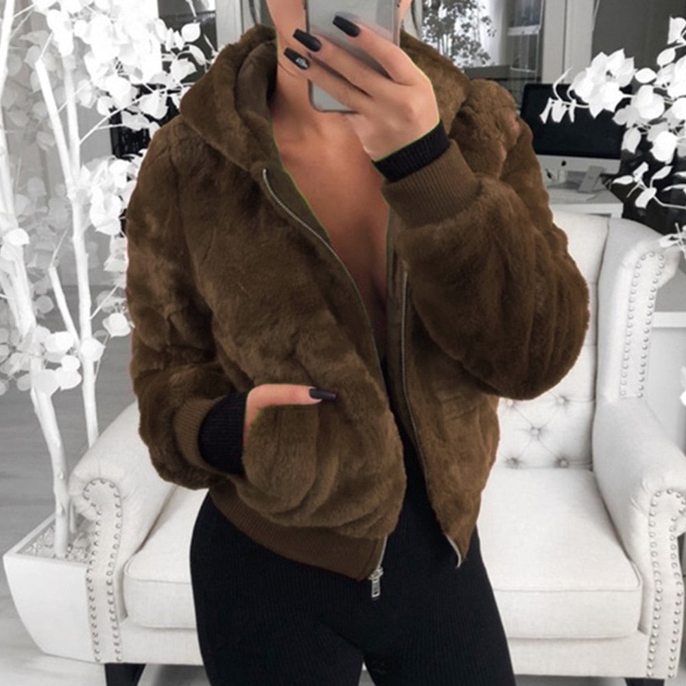 Veste d'hiver à capuche souple - Zofi