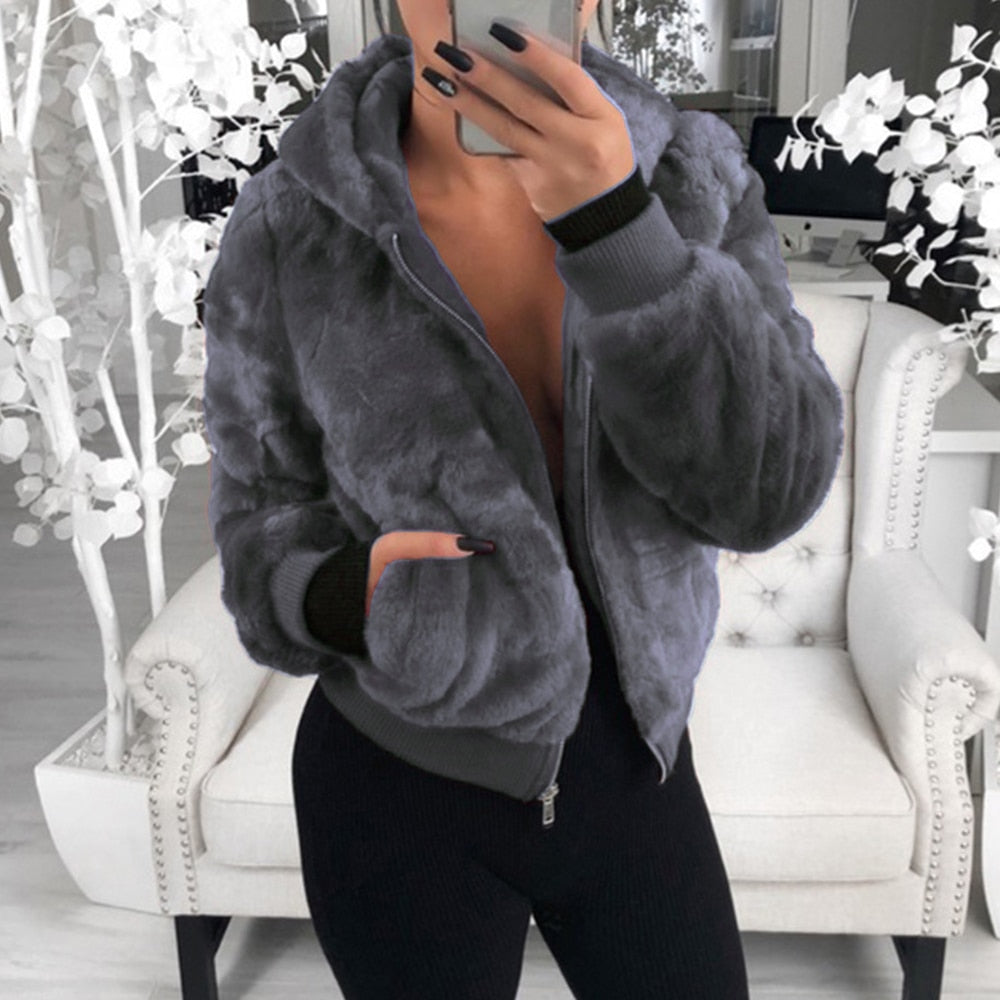 Veste d'hiver à capuche souple - Zofi