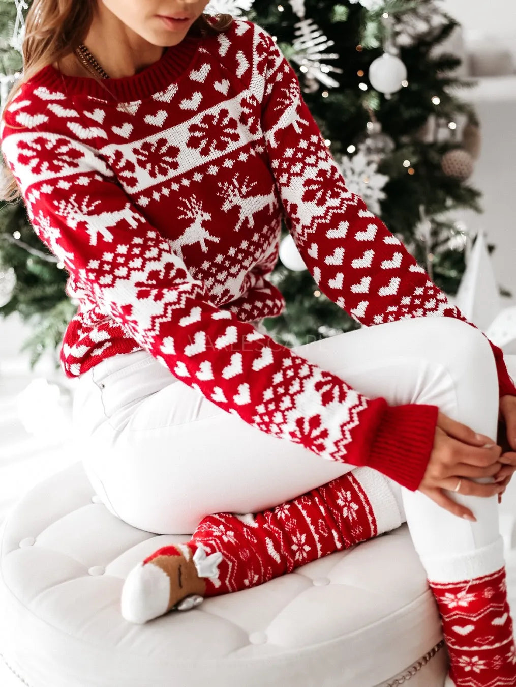 Pull en tricot festif - Nicholya