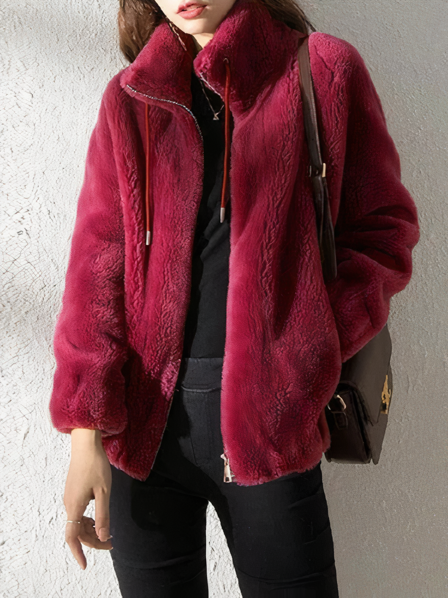 Manteau polaire élégant, surdimensionné et chaud pour femme