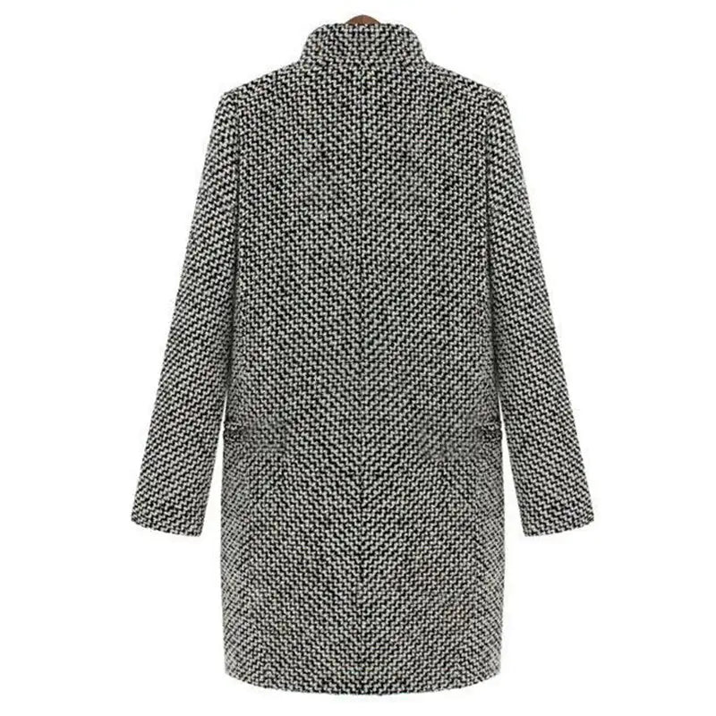 Élégant manteau long en laine pour femme