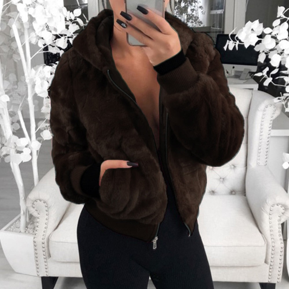 Veste d'hiver à capuche souple - Zofi