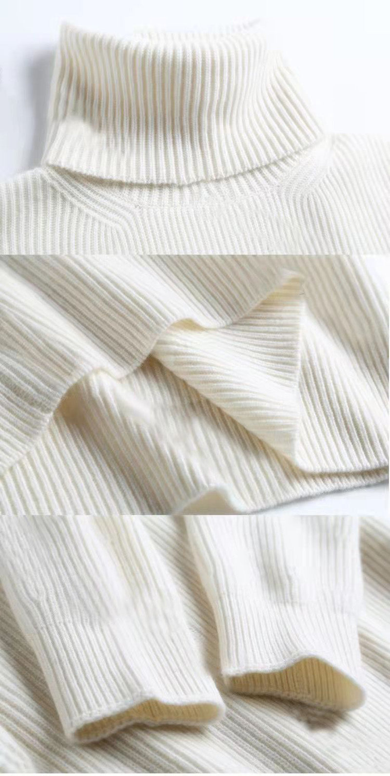 Claudine - Pull Col Roulé Ample et Décontracté