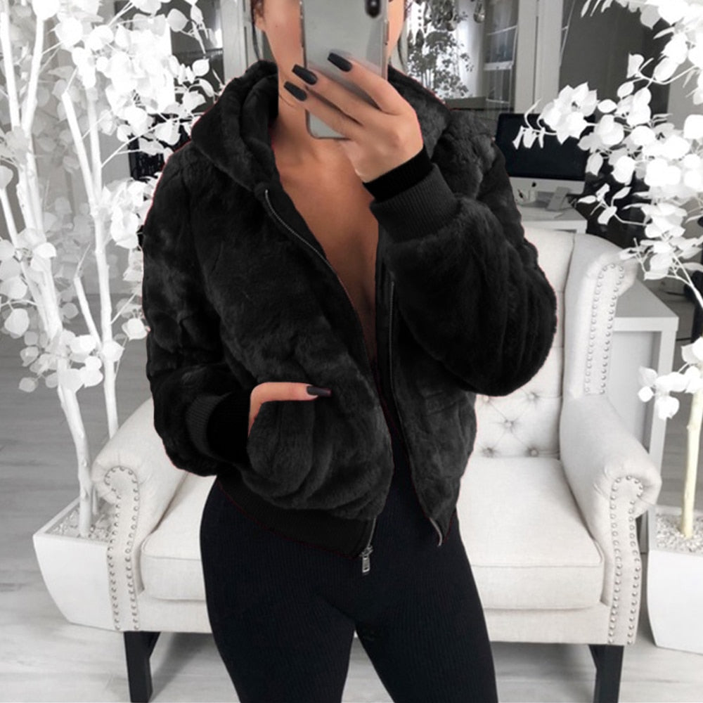 Veste d'hiver à capuche souple - Zofi