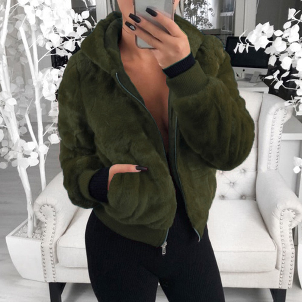 Veste d'hiver à capuche souple - Zofi