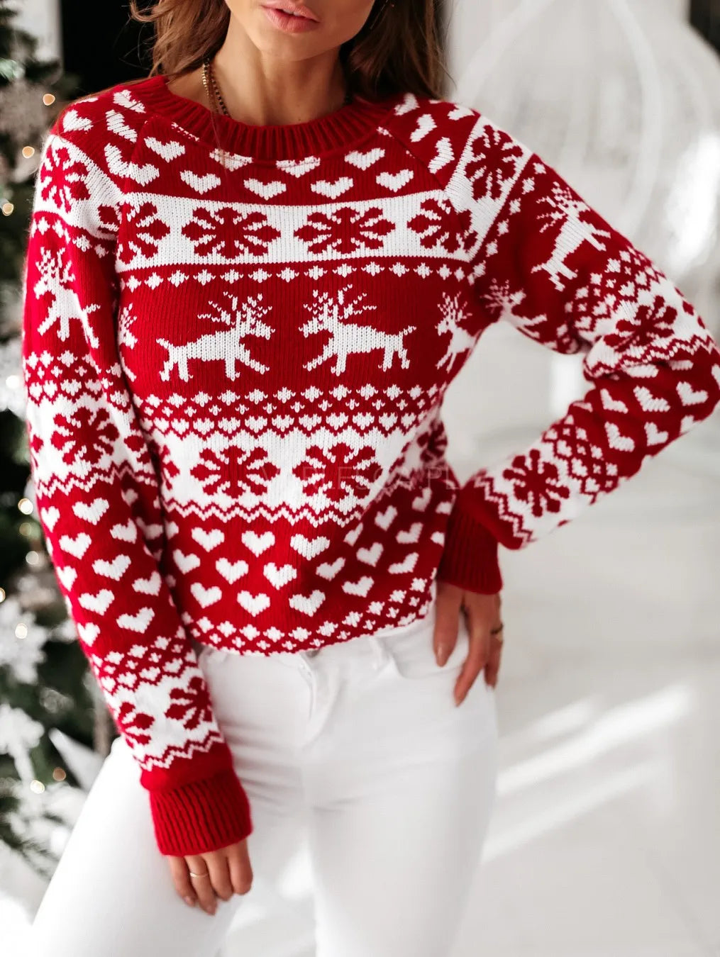 Pull en tricot festif - Nicholya