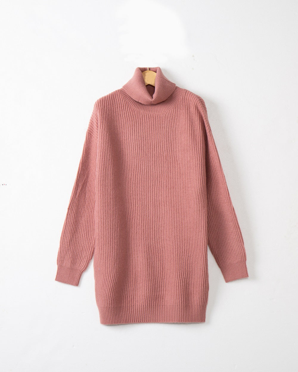 Julie - Robe pull à col roulé à manches longues pour femme