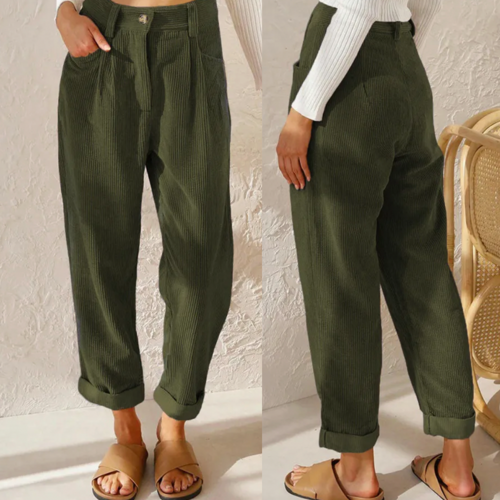 ALINE - Stylé pantalon en velours côtelé