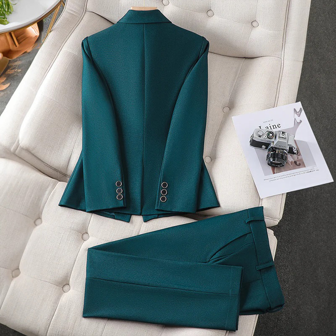 Inès – Élégant Blazer avec Pantalon