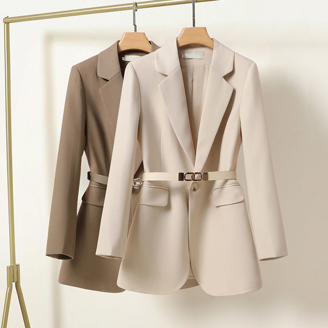 Lisa - Blazer long et élégant avec ceinture pour femmes