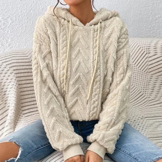 Sage - Hoodie en polaire teddy décontracté pour femme