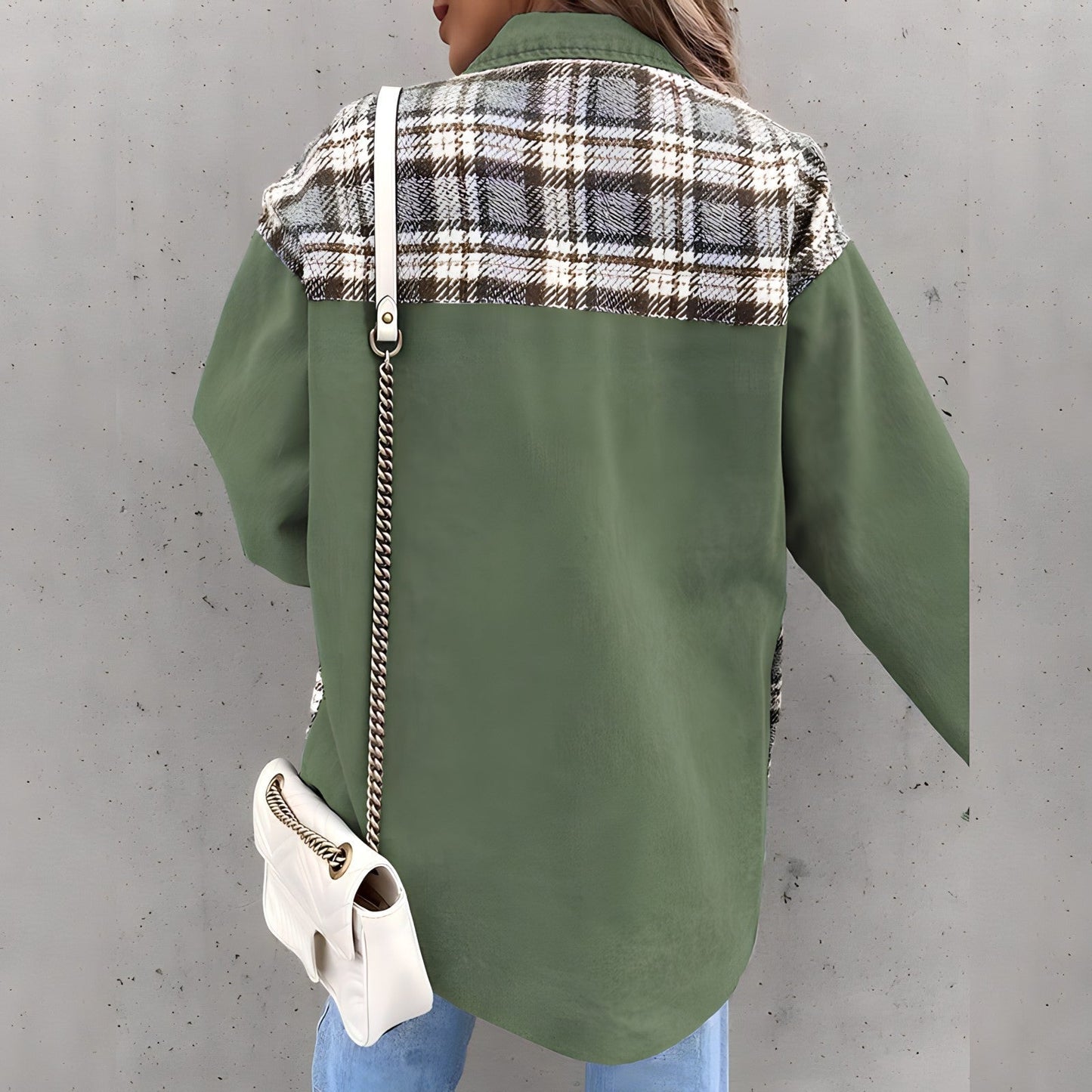 Veste à carreaux pour femme - Zimria