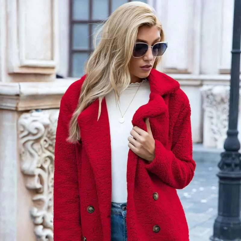Veste longue en peluche - Christeen