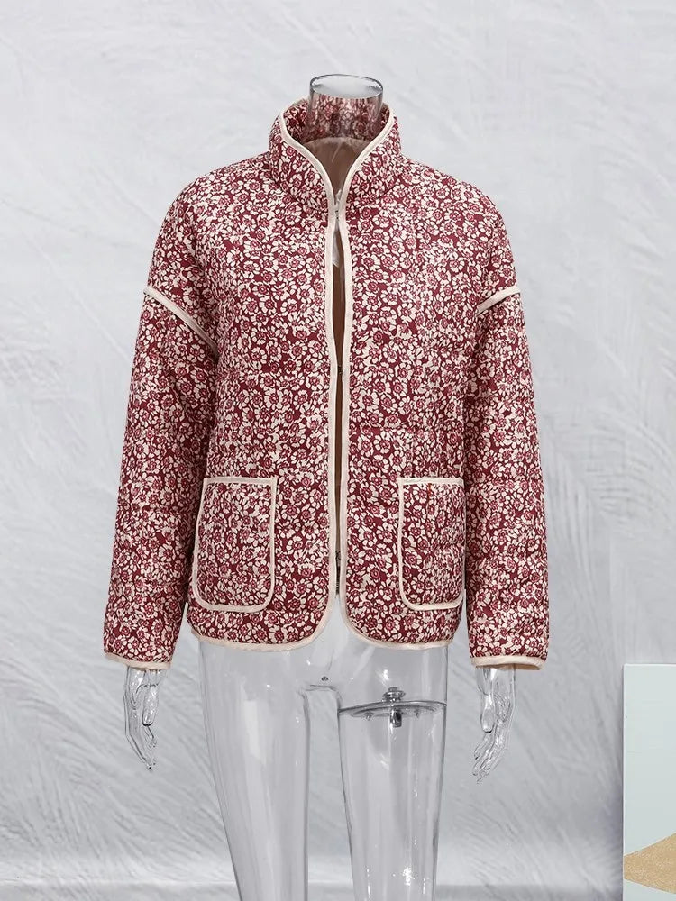 Diana - Manteau vintage à imprimé floral Veste