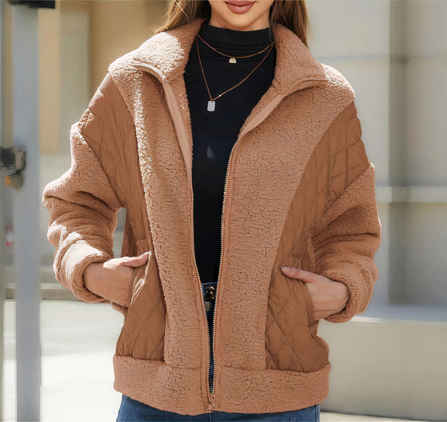 Nylah- Veste patchwork matelassée