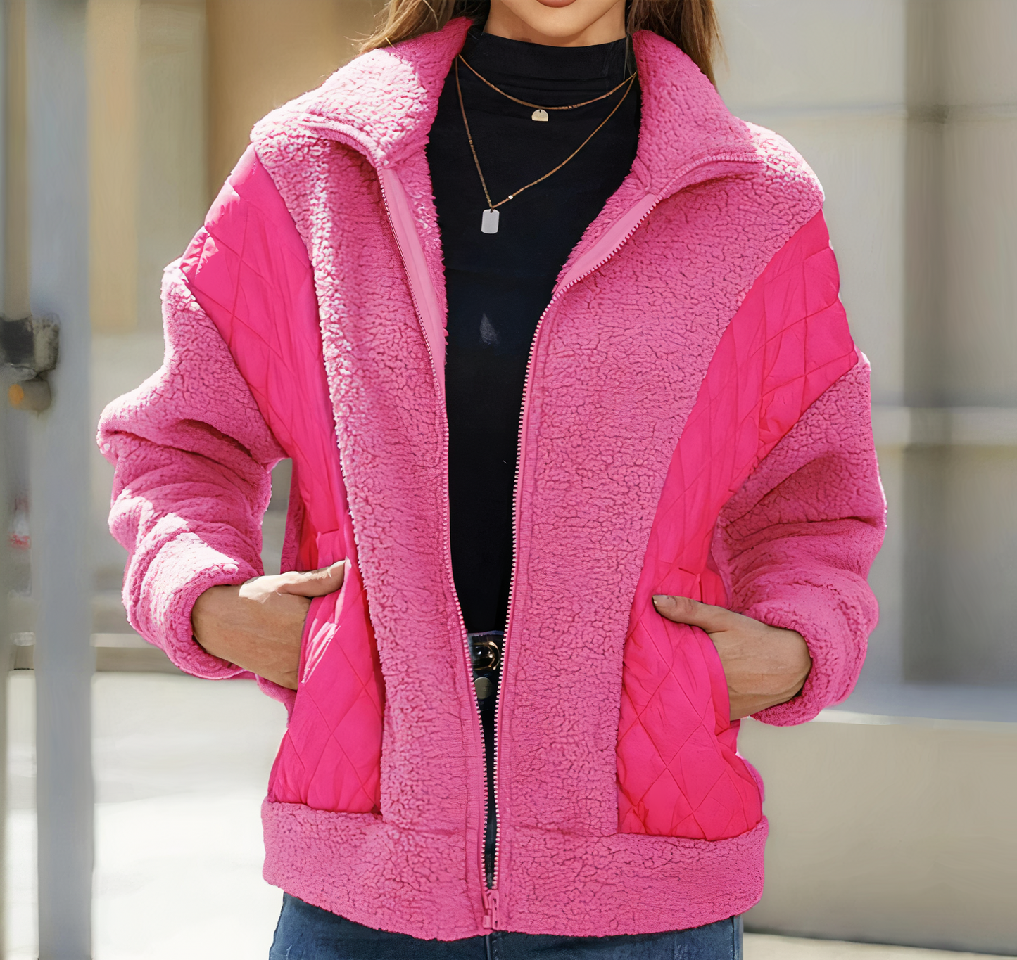 Nylah- Veste patchwork matelassée