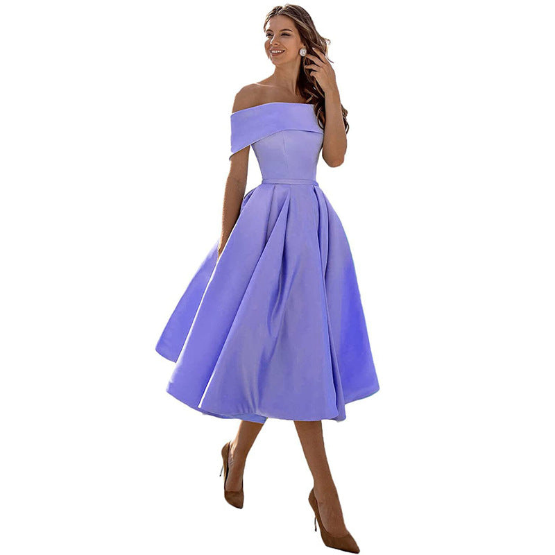 Sophie - Fashion Casual Robe De Soirée En Satin Sans Bretelles