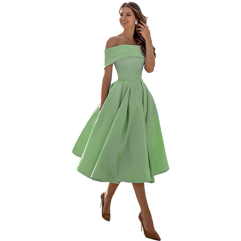 Sophie - Fashion Casual Robe De Soirée En Satin Sans Bretelles