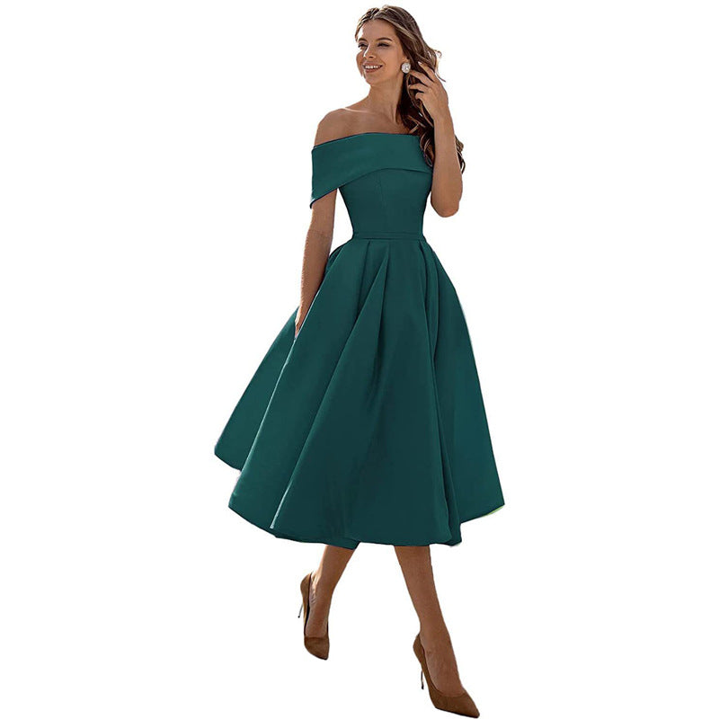 Sophie - Fashion Casual Robe De Soirée En Satin Sans Bretelles