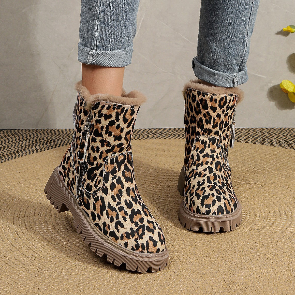 Bottes à imprimé léopard - Kenilda