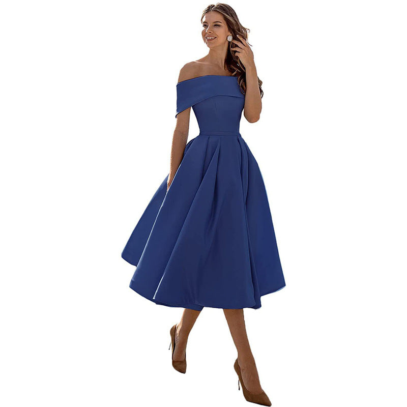 Sophie - Fashion Casual Robe De Soirée En Satin Sans Bretelles