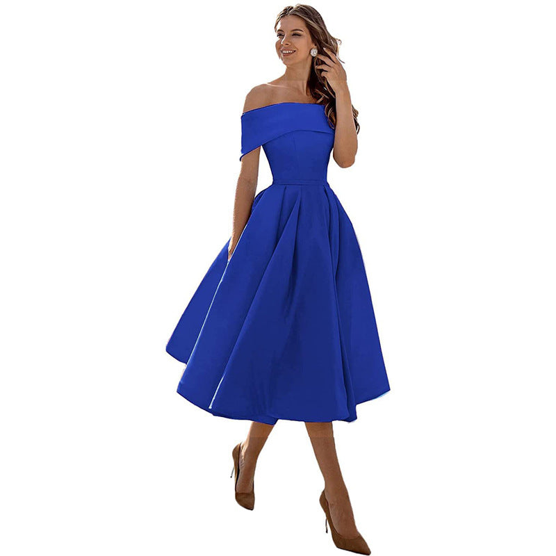 Sophie - Fashion Casual Robe De Soirée En Satin Sans Bretelles