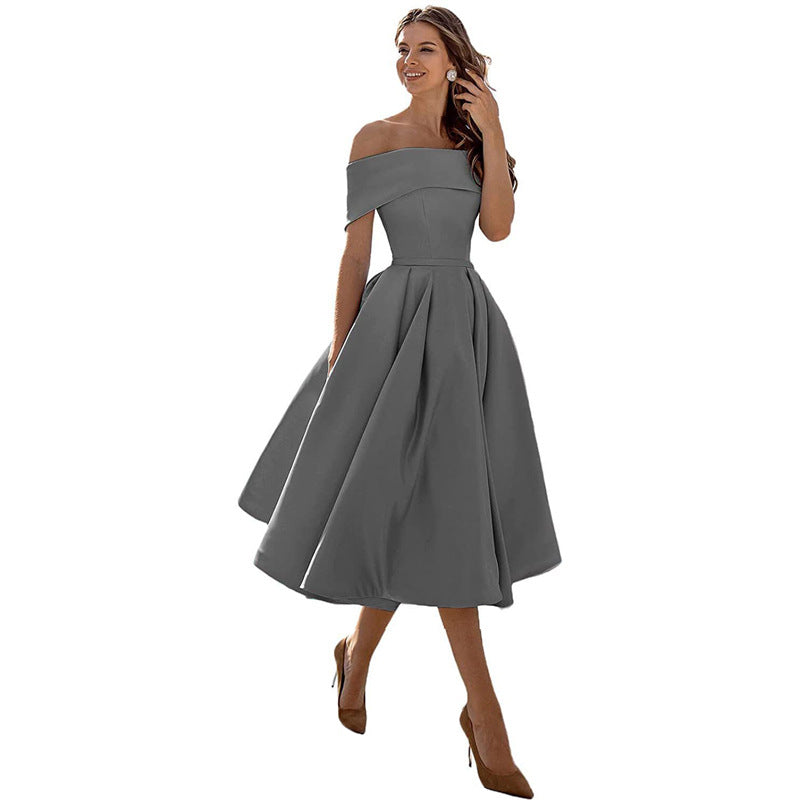 Sophie - Fashion Casual Robe De Soirée En Satin Sans Bretelles