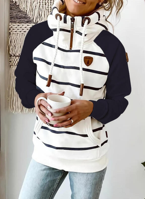 Sweat à capuche rayé pour femme - Zivka