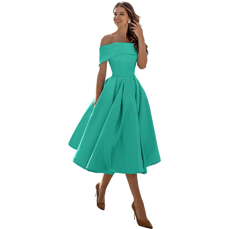 Sophie - Fashion Casual Robe De Soirée En Satin Sans Bretelles