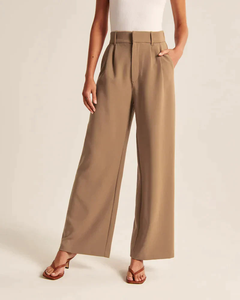 Pantalon ajusté à jambes larges - Alireza