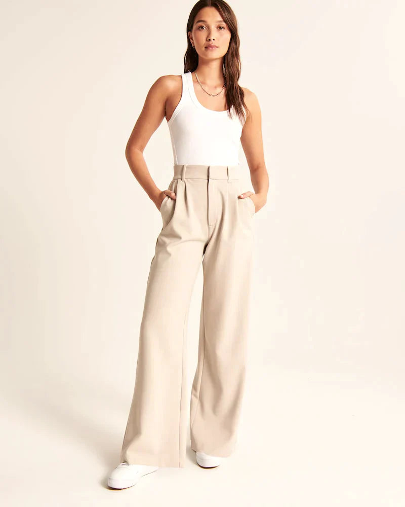 Pantalon ajusté à jambes larges - Alireza