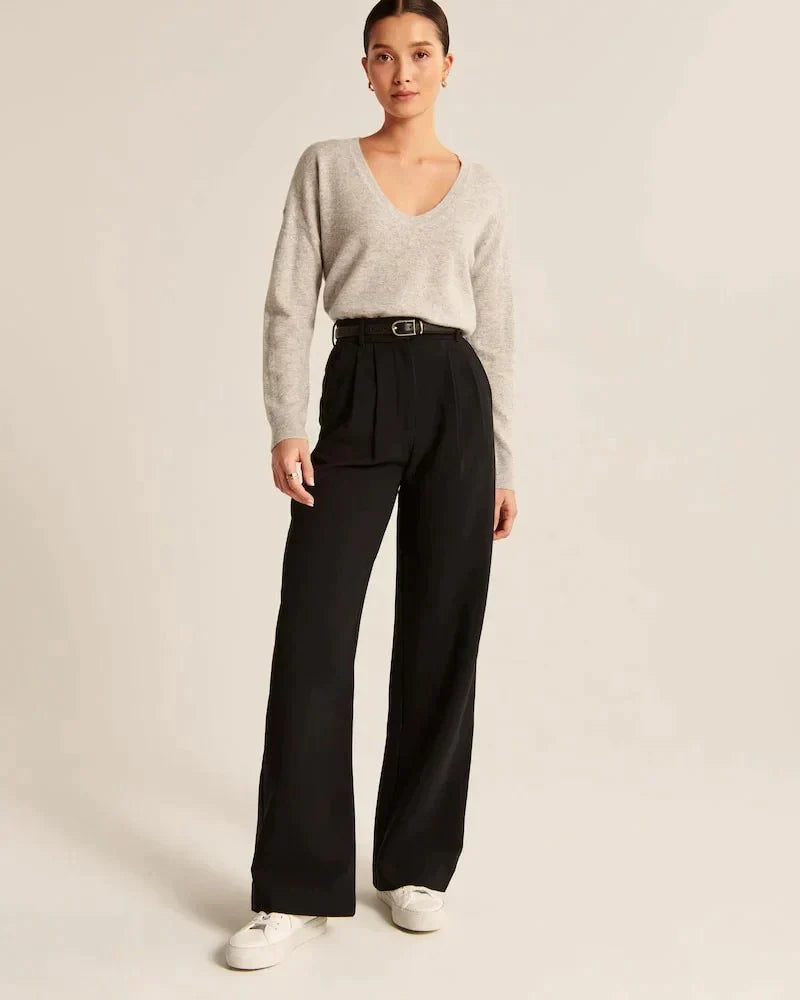 Pantalon ajusté à jambes larges - Alireza