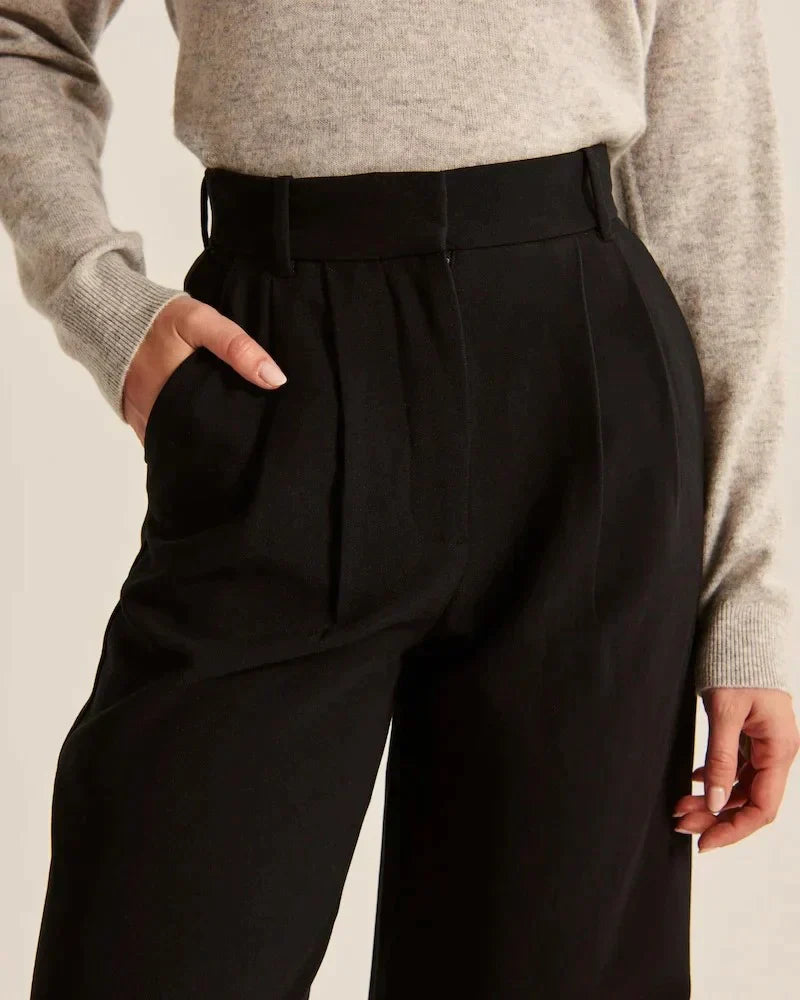 Pantalon ajusté à jambes larges - Alireza