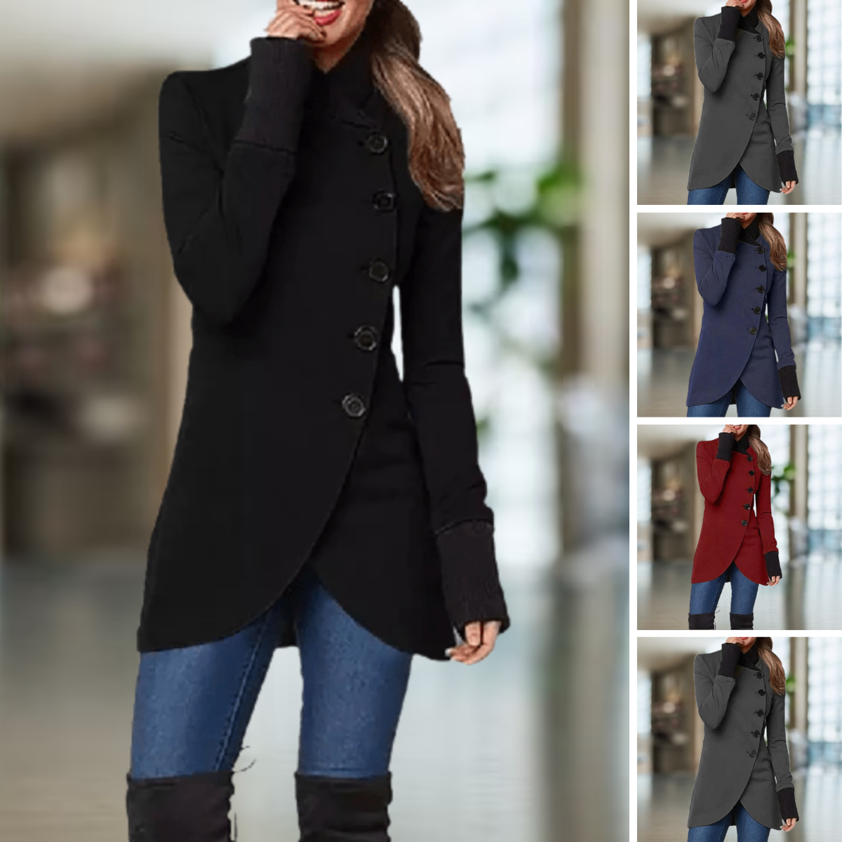 Manteau col montant pour femme - Adabel