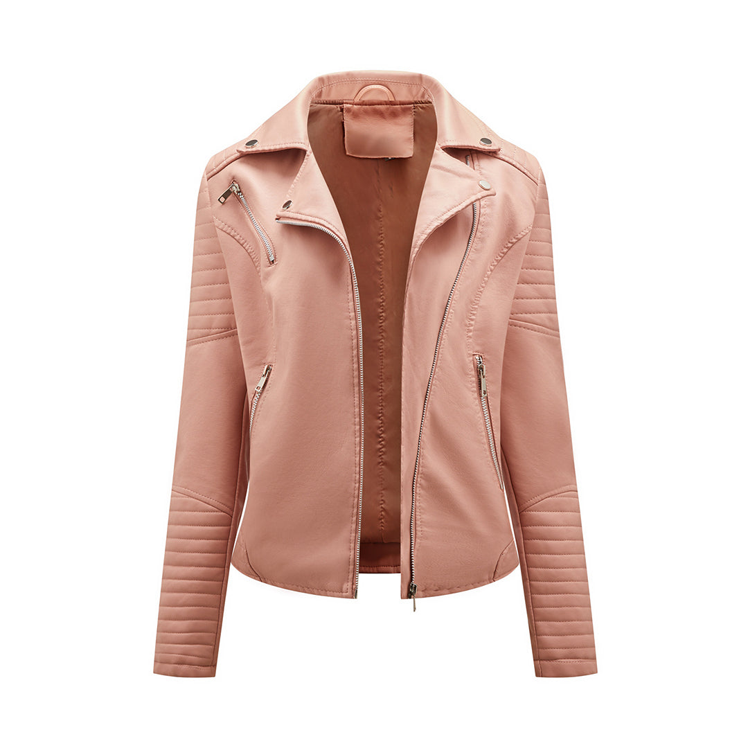 Veste en cuir entièrement zippée - Méribel