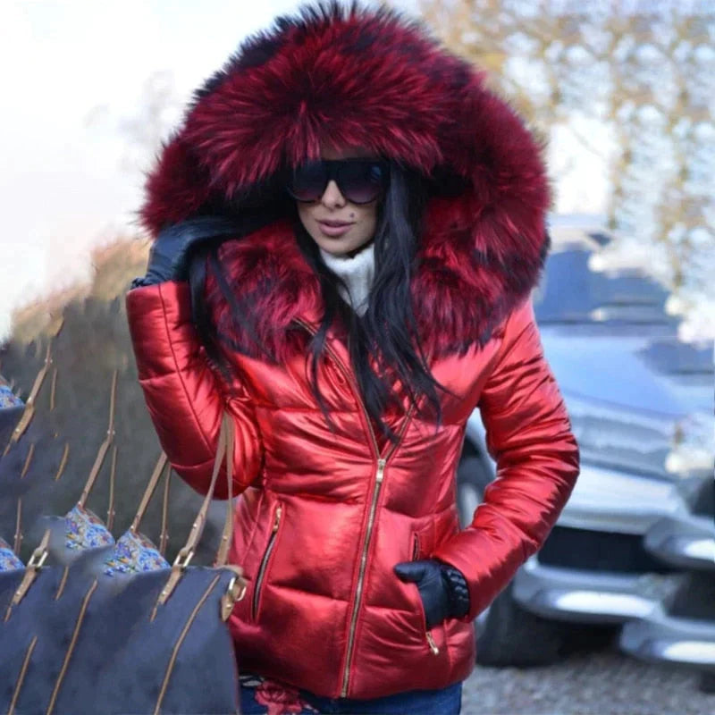 RANA - Veste hiver avec capuche en fourrure