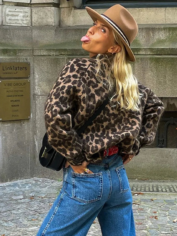 Odessa | Manteau élégant à imprimé léopard pour femmes