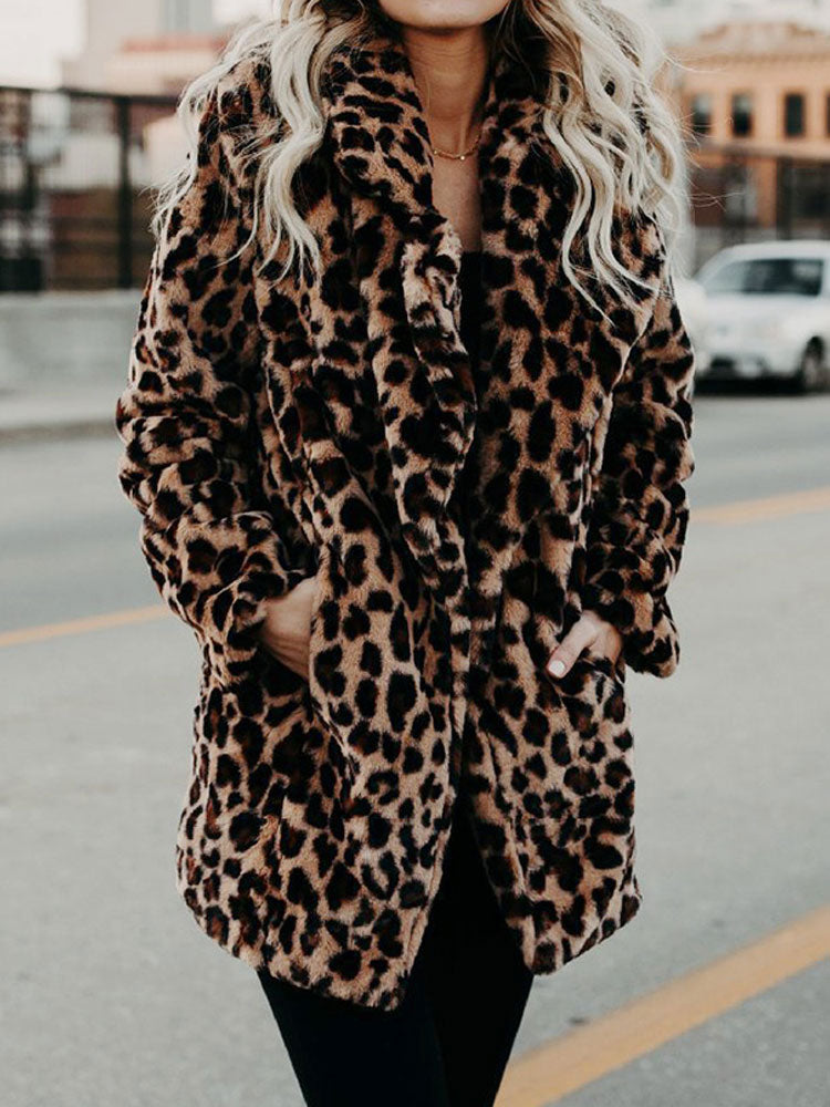 Manteau d'hiver imprimé léopard - Adivah