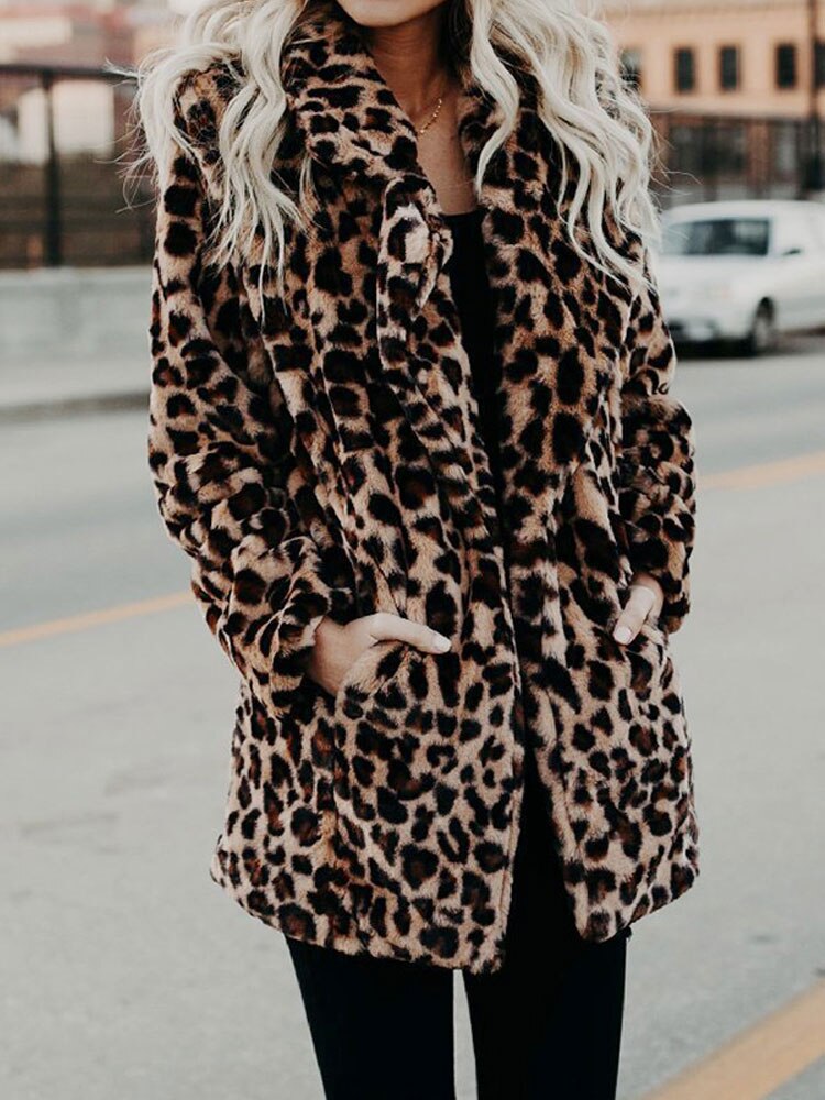 Manteau d'hiver imprimé léopard - Adivah