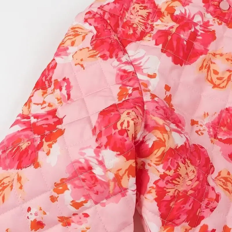 Veste matelassée rose hiver et automne - Hortense