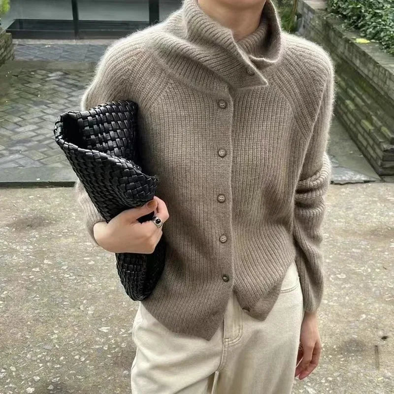 Mira - Gilet Col Roulé Stylé pour Femmes