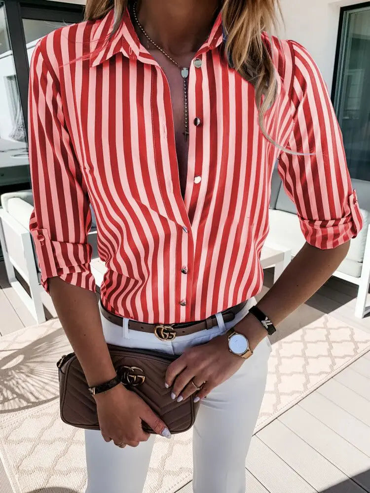 Lola - Blouse Casual à Rayures pour Femmes