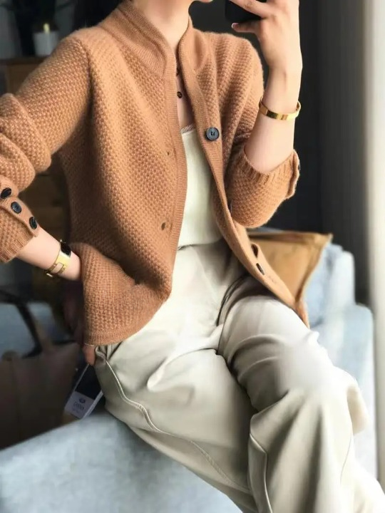 Veste chaude et confortable en laine de cachemire pour femme