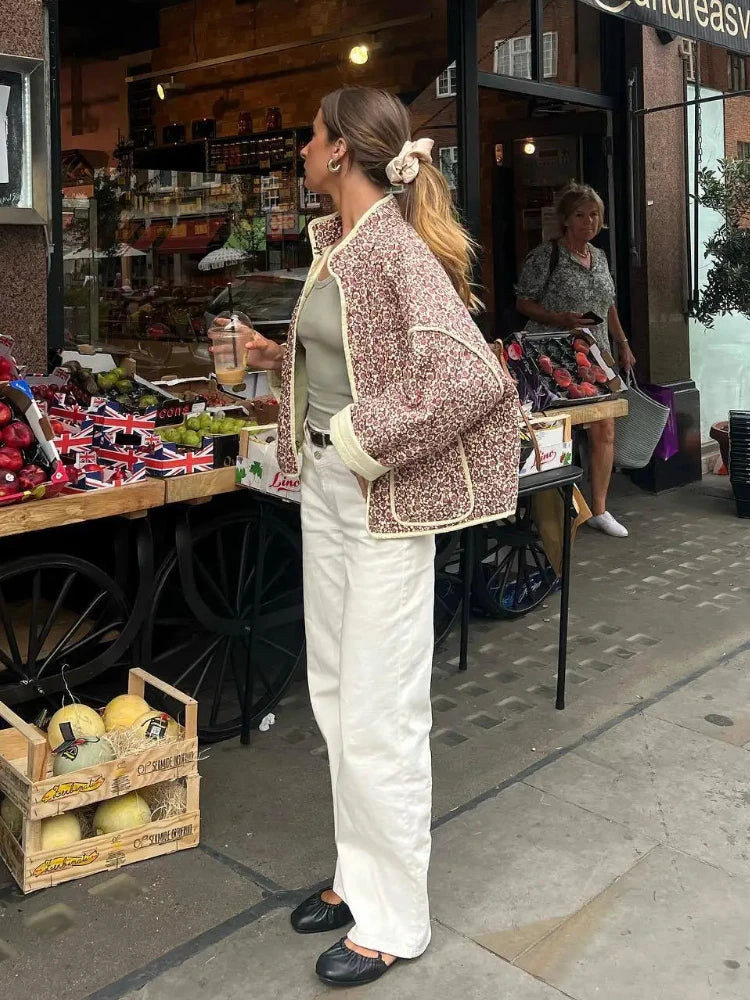 Veste légère à fleurs - Alavda