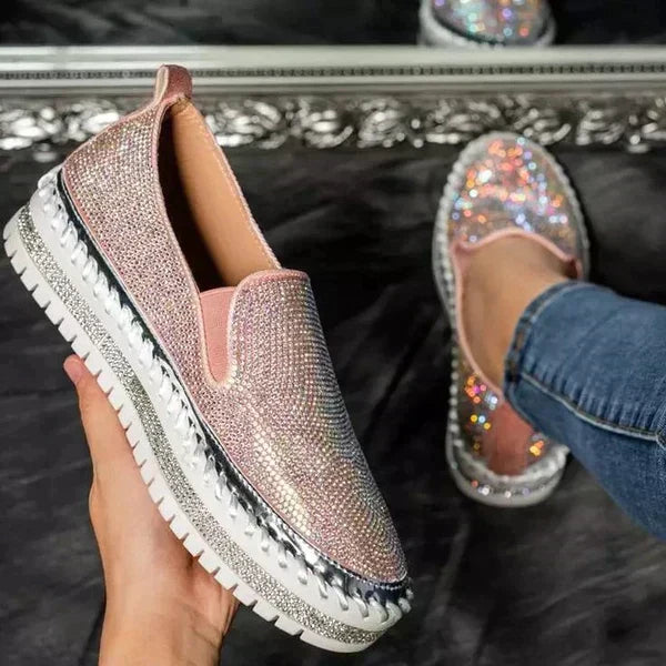 Isabelle - Chaussures À Enfiler À Semelle Épaisse Et Scintillante