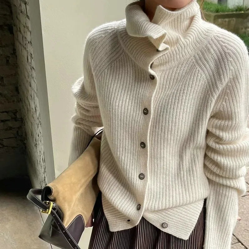 Mira - Gilet Col Roulé Stylé pour Femmes