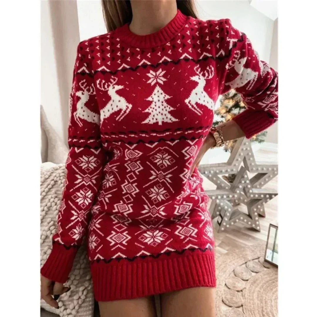 Sophia - Robe de Noël Chaude pour Femme