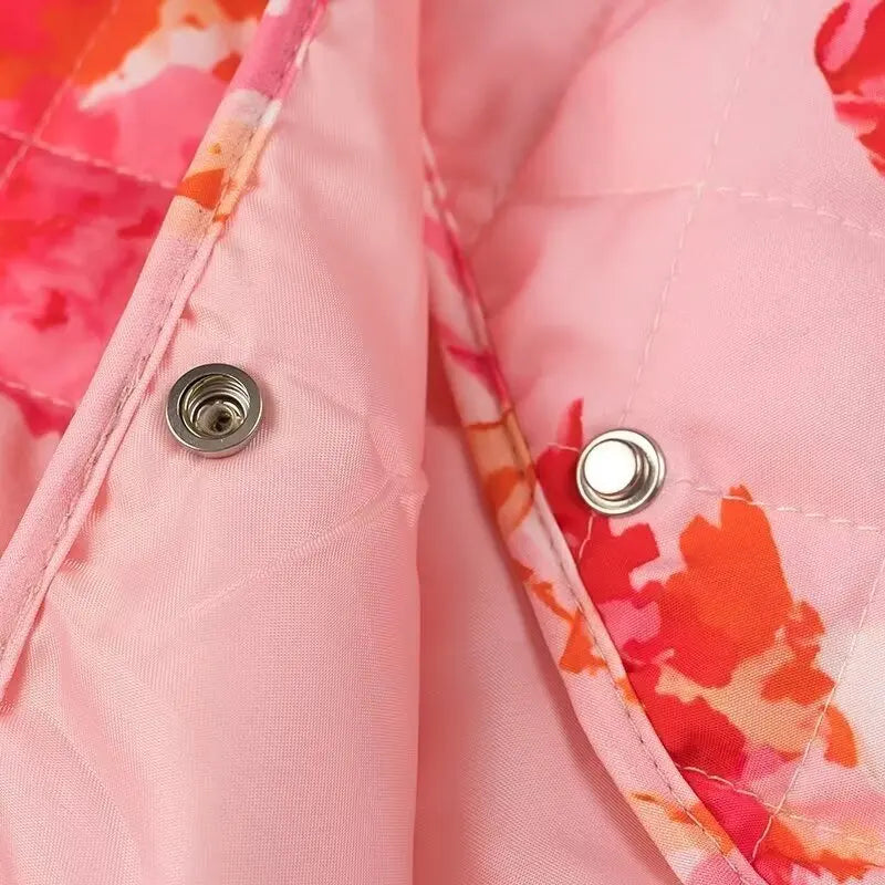 Veste matelassée rose hiver et automne - Hortense
